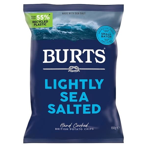 Burts Lightly Sea Salted Crisps 150g
