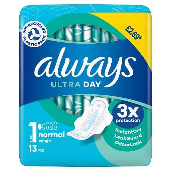 Always Ultra Day Pads Normal 13 pack