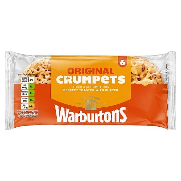 Warbutons 6 Original Crumpets