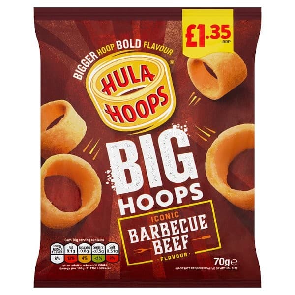 Hula Hoops Big Hoops BBQ Beef 70g